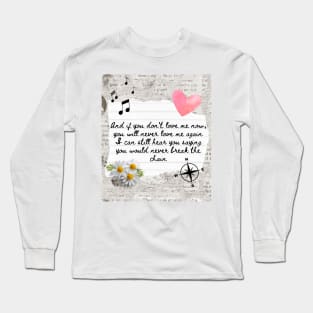 The Chain Fleetwood Mac Lyrics Print Long Sleeve T-Shirt